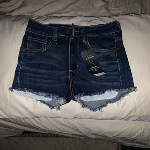 American Eagle Hi-Rise Shortie Denim Shorts